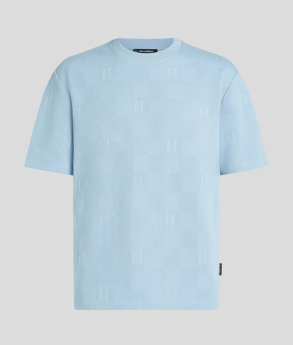 KARL MONOGRAM CHECKED T-SHIRT