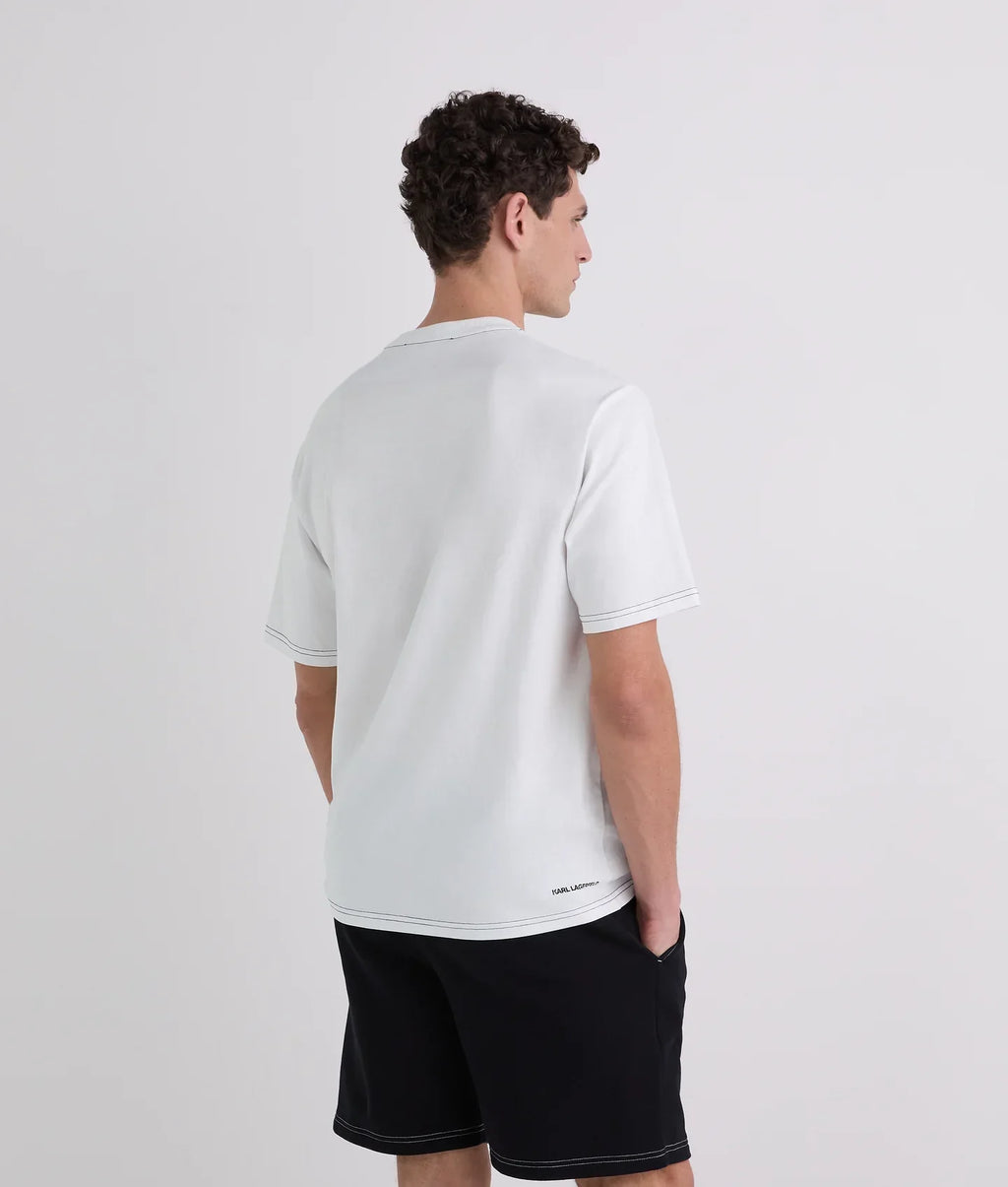 KARL CONTRAST STITCH T-SHIRT