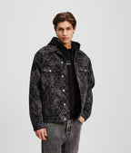 KARL ALL-OVER PRINT DENIM JACKET