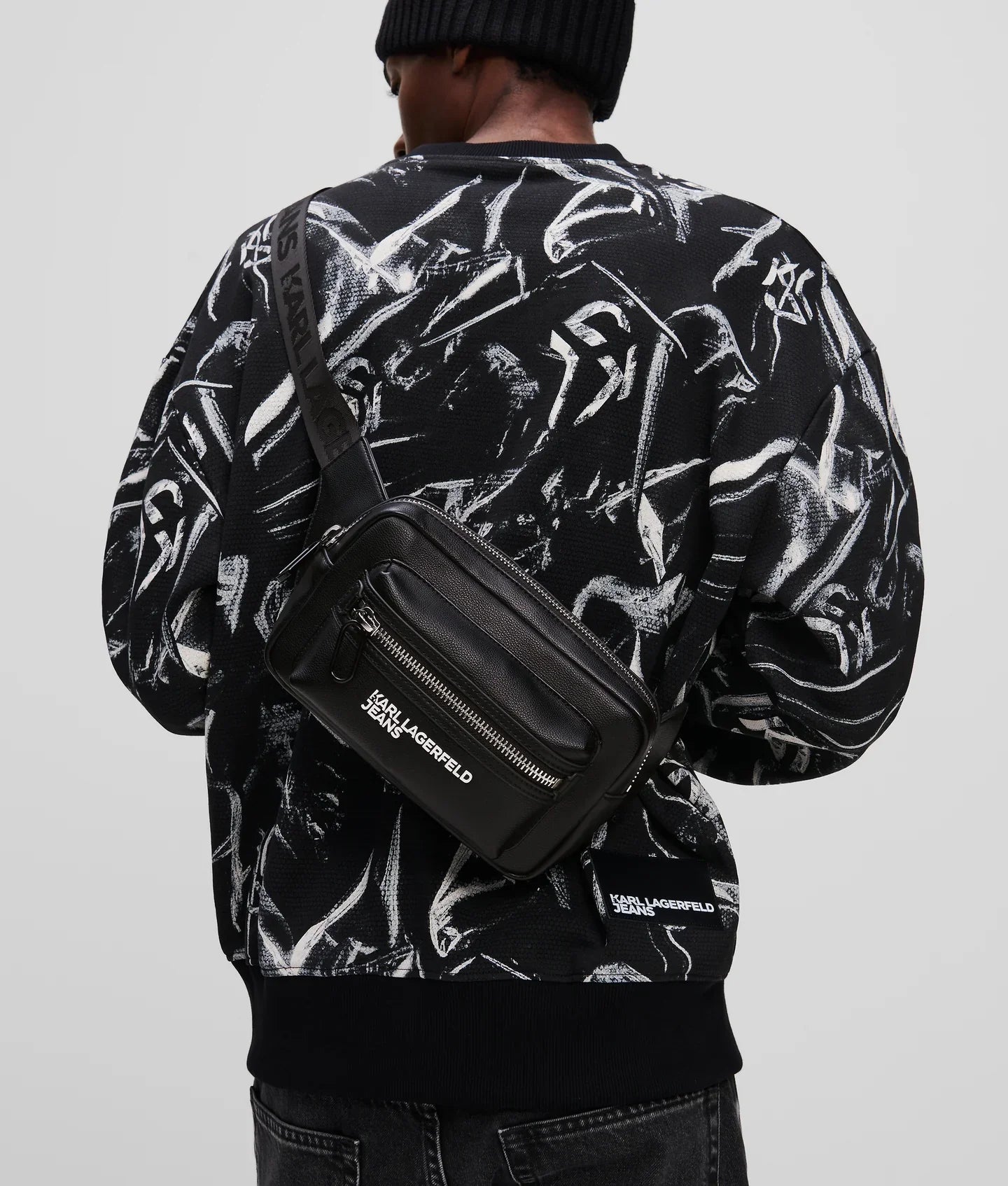 KARL FAUX-LEATHER BELT BAG