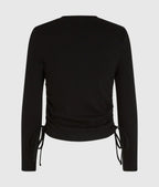 KARL RUCHED RIBBED TOP