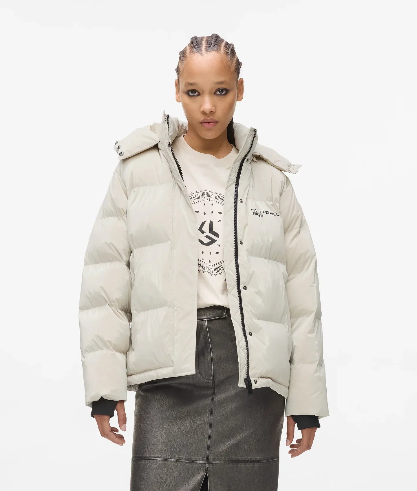 KARL PEARLISED PUFFER JACKET