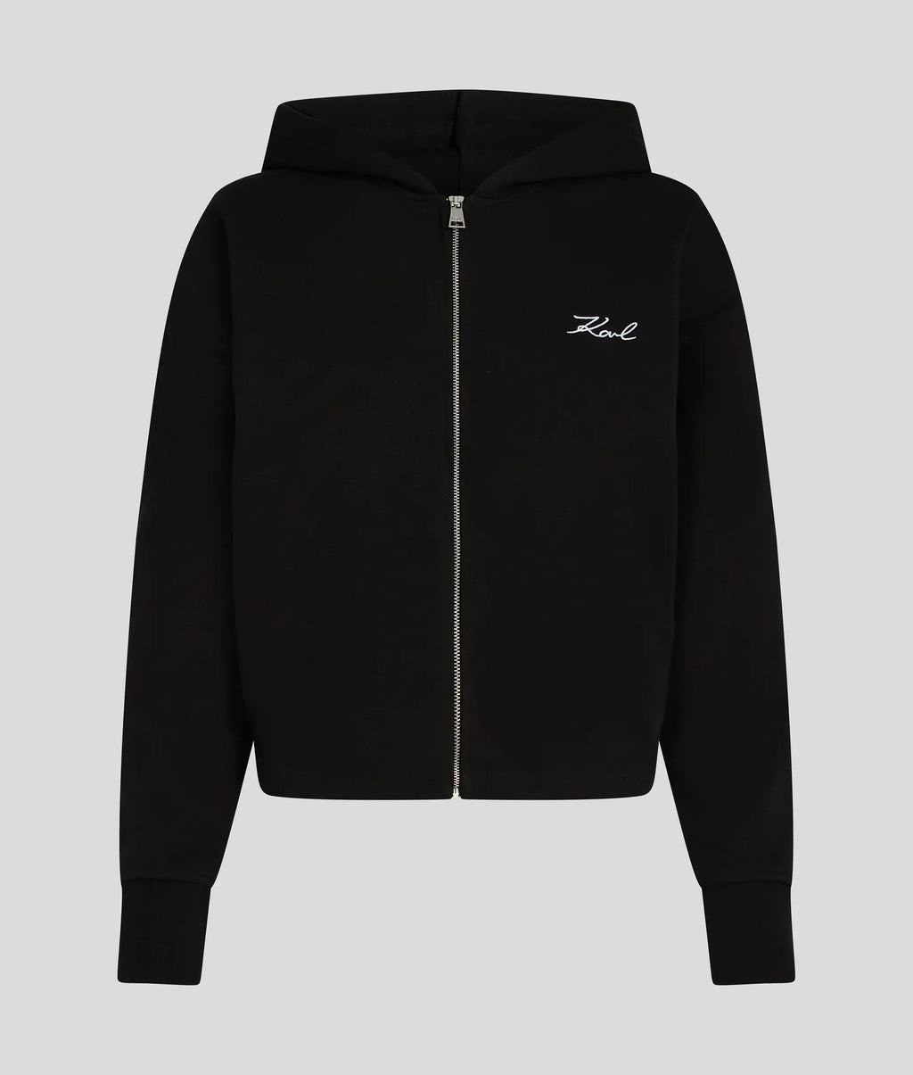 KARL SIGNATURE ZIP-UP HOODIE