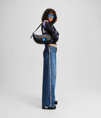 KARL FRINGED MID-RISE RELAXED JEANS